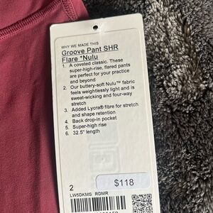 lululemon athletica Groove Pant SHR Flare in Red